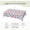 thumbnail image 2 of Love Heart Rectangle Table Cloth Red Blue Pink Watercolor Heart Shaped Wipeable Waterproof Tablecloths Table Cover for Party Picnic Dinner Indoor and Outdoor 60" X 84", 2 of 6
