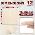 thumbnail image 6 of Yalumo 12 Packs Basswood Sheets, 12 x 12 x 1/8 Inch plywood sheets Unfinished Wood for Crafts 3mm Thick Basswood for Precision Cutting DIY Architectural Models, Wood Engraving, Wood Burning, Painting, 6 of 8