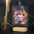 thumbnail image 4 of Sphynx Portrait Watercolor Vintage Retro Styles Acrylic Plaque Sign Ashwood Base Cat Lover Kitten Owner Gifts Idea Home Desk Decor - 00001, 4 of 5