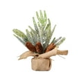 thumbnail image 7 of Artificial Christmas Tree Table Decoration,Mini Snow Dusted Pine with Red Berries Pinecones,Artificial Burlap Wrapped Tabletop Xmas Trees for Home Office Room Holiday Decor, 7 of 7