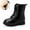 BK2, variant on Glisme Girls Leather Boots Fashion Flat Boots Comfortable Soft Sole Knee-High Boots Cozy Black Boots Size 4-4.5 Years