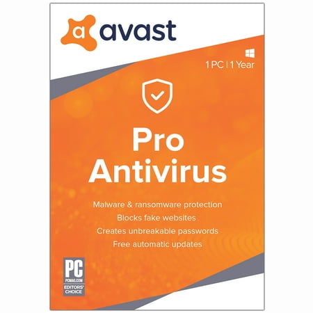 Avast Pro Antivirus 1 PC, 1 Year (Best Antivirus For Windows Vista Home Premium)