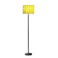 thumbnail image 2 of Benjara Finn 63" Glamorous Floor Lamp- Rose Accent Shade- 100W- Yellow- Silver, 2 of 5
