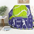 thumbnail image 4 of Tennis Blanket Gifts, Tennis Gift for Women Tennis Themed Throw Blanket for Tennis Lovers/Coach Unique Tennis Gift for Holiday, 60"x50", 4 of 6