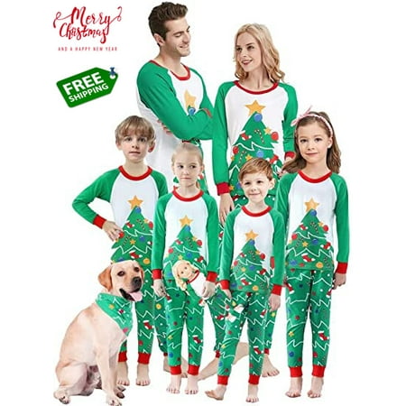 

Gueuusu Christmas Family Matching Pajamas Women Cotton Jammies Men Clothes Sleepwear Long Sleeve Pjs