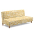 thumbnail image 3 of SCRAWLGOD Daisy Print Sofa Cover Armless Sofa Slipcover for Living Room Stretch Dustproof Futon Slipcover Washable 1 Piece Couch Cover, 3 of 9