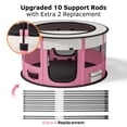 thumbnail image 2 of LAKWAR Large Pet Playpen for Dogs & Cats, 36"/90CM Diameter 23"/60cm Height Pet Playpens Foldable Portable Indoor Outdoor House Exercise Pen with Carrying Case for Cat Puppy Rabbit,Pink, 2 of 6
