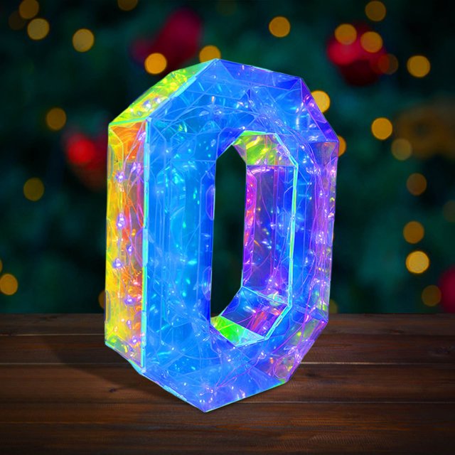 QIPOPIQ Marquee Letter Lights, Led Marquee Sign Light Up Letters Led Letters Lights 26 Alphabet, Prismatic Iridescent Letters Led Lights Plastic Letters Sign For Home Party Christmas Decor