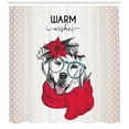 thumbnail image 3 of Ambesonne Labrador Shower Curtain, Labrador Wish Words, 69"Wx75"L, Multicolor, 3 of 3
