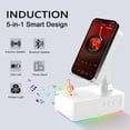 thumbnail image 2 of Induction Speaker, 5-in-1 Foldable Phone Holder, 1500mAh , Colorful LED Ambient Light, Tech Gadgets Gifts for Men Women, for Android Tablet,, 2 of 6
