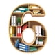 thumbnail image 4 of Adornos navideños, adornos navideños, regalos navideños, adorno colgante para amantes de los libros, adorno de biblioteca, formas digitales, decoración para ratones de biblioteca, adorno acrílico, reg, 4 of 4