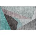 thumbnail image 2 of Addison Rugs Mayfield Washable Transitional Art Deco Teal Rectangle Rug, 1'8" x 2'6", 2 of 5
