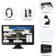 2025 Newest Car Gps Navigator 7-Inch Touch Screen Real Voice Prompts Turn Direction Speed Limit Warning Car Gps Satellite Navigator, Free Update World Map