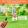 thumbnail image 4 of Dog Training Collar with Remote 2600ft Control Range Waterproof IP67 Rechargeable E Collars for Small Medium Large Dogs with Beep  Vibration  Shock  Light Training Modes, 4 of 6