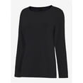 thumbnail image 2 of Womens Long Sleeve Round Neck Shirts Casual Basic Tops Tee Shirts Fall Winter Tops, 2 of 5