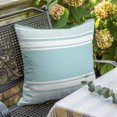 thumbnail image 3 of Throw Pillow Covers, Farmhouse Aqua Striped 26x26 Pillow Covers for Couch/Sofa/Bed, Modern Minimalist Stripes Decorative Square Linen Cushion Pillowcase for Home Decor, 3 of 9