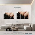 thumbnail image 3 of Elephant Stock Matte Black Nails Wall Art - Horizontal Multi Panel Canvas - Hallway Wall Decor - Fashion And Beauty Multi Panel - Black And Beige Decor - 74" x 48", 3 of 4