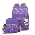thumbnail image 3 of Mochila estilo universitario mochila de oso niñas estudiantes de secundaria mochila escolar de tres piezas, 3 of 6
