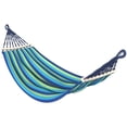 thumbnail image 5 of Portable 2 Person Ibrant Stripe Brazilian Double Hammock Extra Long Lounger Durable Nylon with Hanging Kit & Carry Bag for Indoor Outdoor Camping & Travel, 5 of 12