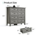 thumbnail image 5 of LINSY HOME Dresser for Bedroom, Long Dresser with 8 Drawers and Antique Handles, Chest of Drawers for Living Room, Entryway and Hallway, Gray, 5 of 8