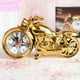 thumbnail image 3 of Reloj despertador de cuarzo de estilo antiguo de lujo, modelo de motocicleta, regalo único para niños amantes del motor (dorado), 3 of 3