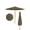 Brown, variant on GVN Patio Umbrella, Outdoor Table Umbrella,10 Feet Patio Umbrella with 8 Wooden Ribs and 3 Adjustable Heights-Gray