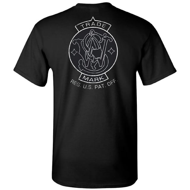 Camiseta Smith & Wesson con licencia oficial para hombre, color negro