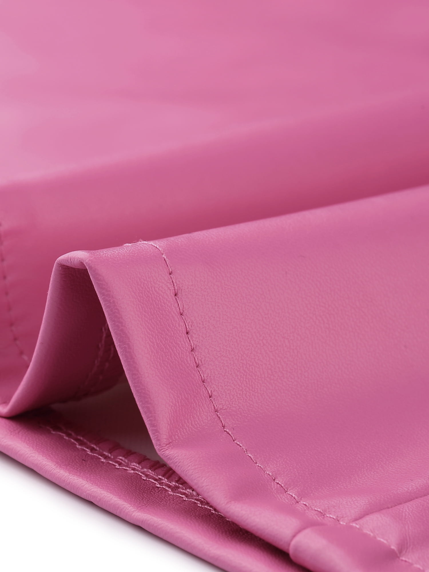 Unique Bargains Women's Plus Size PU A-Line Versatile Flared Party Skirts 1X Hot Pink