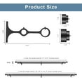 thumbnail image 3 of Heavy Duty Double Curtain Rods with Cylindrical Cap Finials - 72 to 144' Telescoping Rods, 1 Inch Diameter Front, 5/8 Inch Diameter Back - Matte Black, 3 of 7