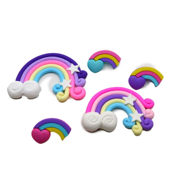 Dress It Up Buttons, Rainbows, Sewing Fasteners, Multi-Color, 5 Pieces