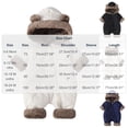 thumbnail image 3 of asjyhkr Fleece Hooded Rompers for Boys Girls Comfy Puffer Thick Warm Coat Fall Winter Soft Casual Jumpsuit for Kids(12-18 Months,White), 3 of 8