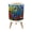 Color 1, variant on Small Trash Can with Lid Animal Forest Scene Gem Bear Trees Sunset Silhouette 1.8 Gallon Dog Proof Trash Can Round Garbage Can Waste Bin Wastebasket for Bathroom Bedroom Living Room