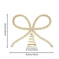 thumbnail image 2 of Large Glitter Gold Bow Christmas Tree Topper,8 Inch Metal Tree Topper for Holiday Party Home Decor, 2 of 6