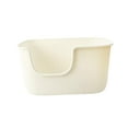 thumbnail image 3 of Bunblic High Sided Cat Litter Boxs Large Cat Litter Basin Easy to Clean Cage Kitten Potty Pan for Kitten Small and Medium Cats Rabbit White, 3 of 8