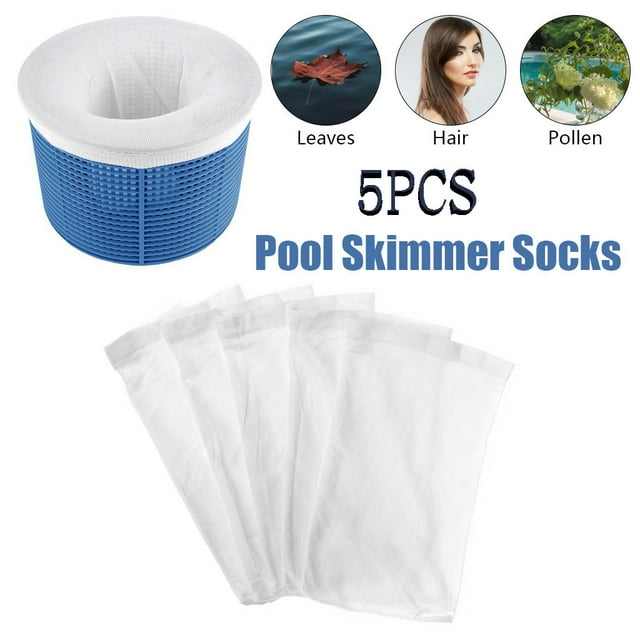 EGNMCR Pool Accessories, Sports & Outdoors 5Pack Of Pool Skimmer Skimmers Cleans Leaves For In-Ground Pools Skimmer Socks
