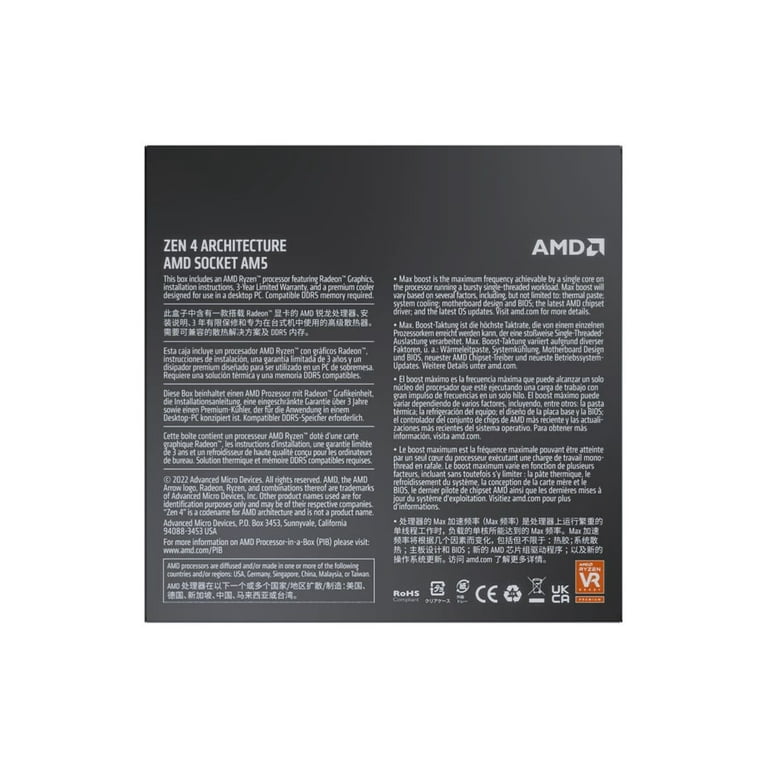 Processeur AMD Ryzen 5 7600 5,1Ghz –
