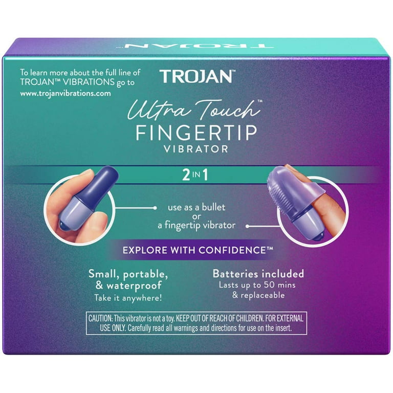 Trojan Vibrations Vibrating Fingertip Personal Massager (Pack of 8)