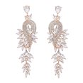 thumbnail image 1 of Pendientes de diseño de moda de aleación de diamantes con hojas geométricas de diamantes de colores pendientes femeninos, 1 of 6