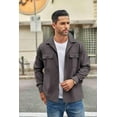 thumbnail image 3 of COOFANDY Men's Casual Shirt Jacket Long Sleeve Button Down Overshirt Lightweight Shacket with Pockets, 3 of 6