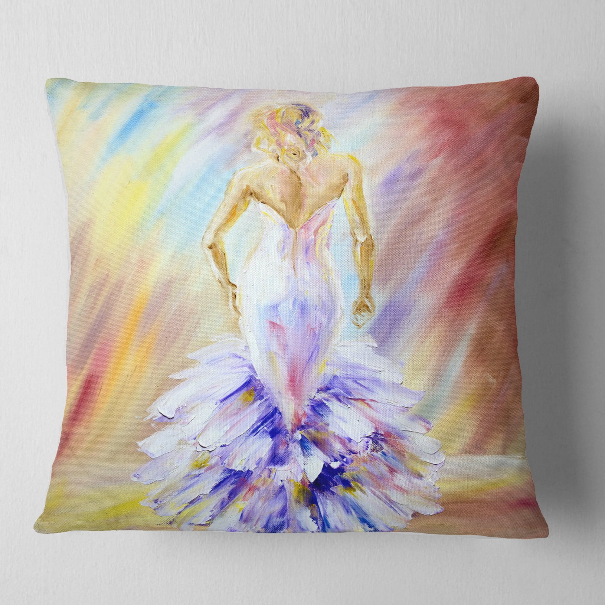 Designart Woman at the Ball - Portrait Throw Pillow - 18x18