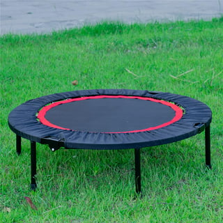 Foldable Mini Trampoline, 40 Fitness Trampoline Stable & Quiet Exercise  Rebounder for Kids Adults Indoor/Garden Workout Load 330 lbs Portable