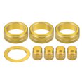 thumbnail image 1 of Unique Bargains 8pcs AC Control Switch Air Vent Knob Engine Start Button Cover for Honda Civic 2022-2023 Gold Tone, 1 of 7