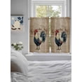 thumbnail image 3 of Farm Roosters Living Room Curtains 2 Panel, Farmhouse Farm Chicken Countryside Retro Cafe Window Treatment, Farmhouse Bedroom Bathroom Kitchen Curtains Drapes 104"x54", 3 of 6