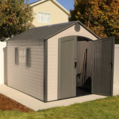 Lifetime 7 ft. 8 in. W x 9 ft. 8 in. D Plastic Storage Shed
