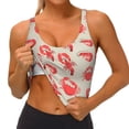 thumbnail image 3 of Fuzoiu Crab Lobster 1 Print Women's Sports Vest,U-Back Sports Tank,Gym Vests,Athletic Sleeveless Shirts,Exercise Undershirts,Yoga, Gym, and Dance Wear-Small, 3 of 8