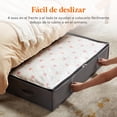 thumbnail image 3 of Pack de 4 Organizadores para Colocar Bajo la Cama, Arcón de Gran Capacidad con Asa Reforzada, para Organizar y Almacenar Mantas, Sábanas, Ropa, para Dormitorios, Armarios, Residencias, Gris, 3 of 9