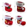thumbnail image 5 of Christmas Candy Boots Cute Wide Application Plastic Plush Christmas Candy Red Boots Shoes Santa Gift Stocking for Party, 5 of 8