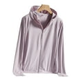 thumbnail image 2 of Chaqueta de protección solar para mujer Tejido de secado rápido Ventilación Sudadera con capucha de protección solar para mujer para correr al aire libre Senderismo Rosa L YUNYI BRAND  Deportes, 2 of 8