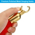 thumbnail image 4 of Uxcell 3.9 Feet Dark Red Velvet Stanchion Rope, Crowd Control Barrier Rope with Snap Hook, Golden, 4 of 6