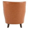 thumbnail image 5 of Safavieh Levin Traditional Wood and Fabric Dining Arm Chairs, Walnut, 5 of 6